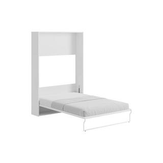 Vente-unique Letto a scomparsa con apertura verticale manuale 140 x 200 cm Bianco + Materasso - MALINA II  