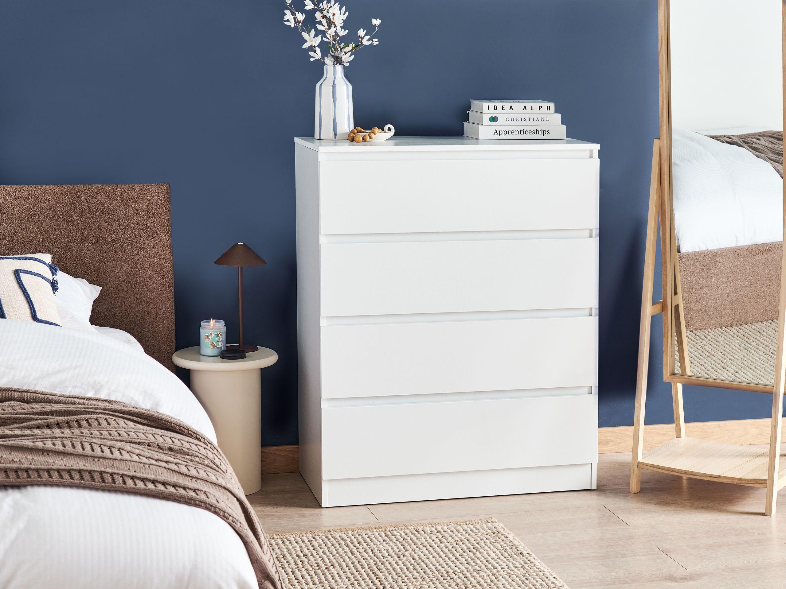 Beliani Cassettiera 4 cassetti en Pannello di fibre (LDF) Scandinavo WINNIPEG  