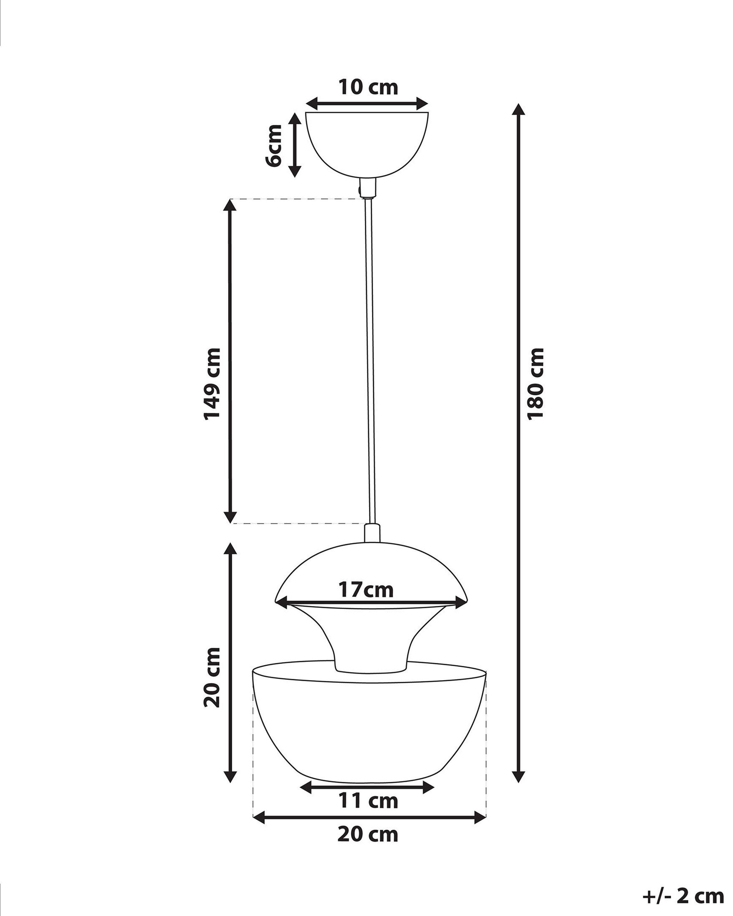 Beliani Lampe suspension en Métal Moderne BOJANA  