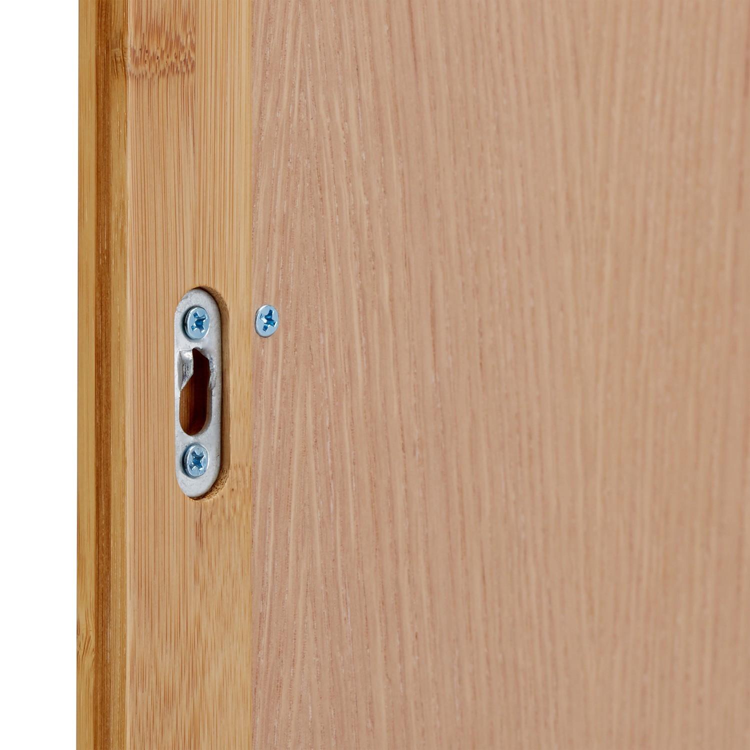 B2X Miroir en bambou avec étagère  