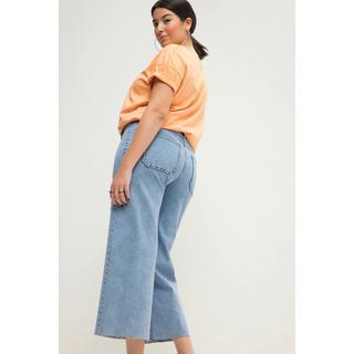 Studio Untold  Culottes di jeans con taglio della gamba ampio e orlo tagliato 