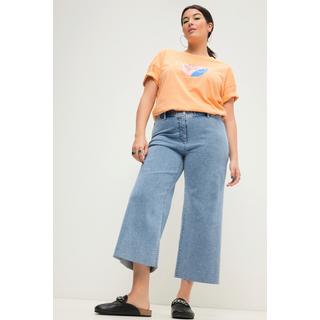 Studio Untold  Culottes di jeans con taglio della gamba ampio e orlo tagliato 