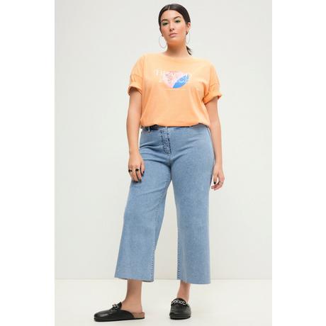 Studio Untold  Culottes di jeans con taglio della gamba ampio e orlo tagliato 