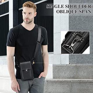 Only-bags.store Vintage Leder Gürteltasche Kleine Umhängetasche Retro Stil  