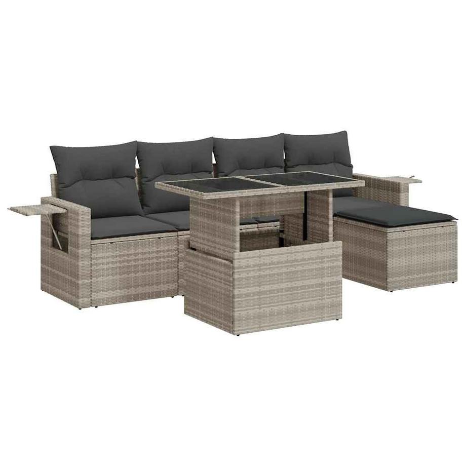 set di divani da giardino Polirattan