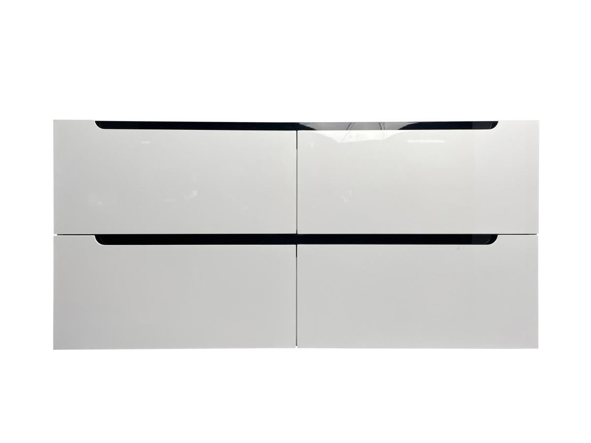 Vente-unique Meuble sous vasque suspendu - Blanc - L120 x H57 cm - SELITA  