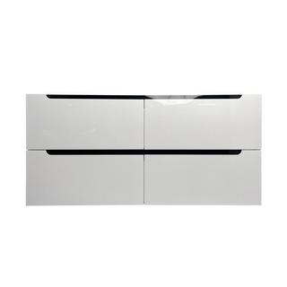 Vente-unique Meuble sous vasque suspendu - Blanc - L120 x H57 cm - SELITA  