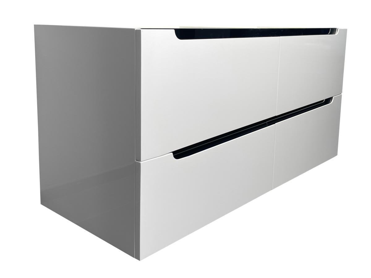 Vente-unique Mobile sotto lavabo sospeso L120 x H57 cm Bianco - SELITA  