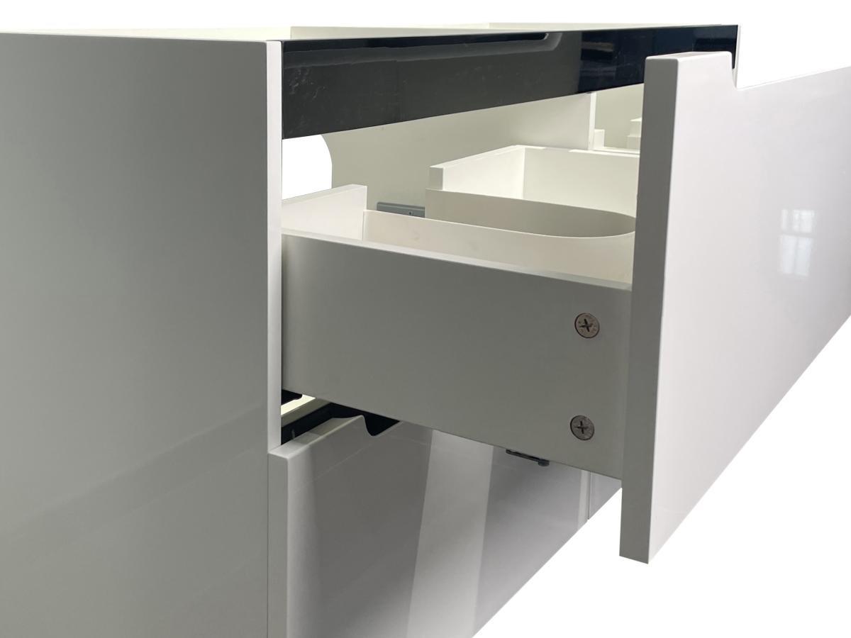 Vente-unique Mobile sotto lavabo sospeso L120 x H57 cm Bianco - SELITA  