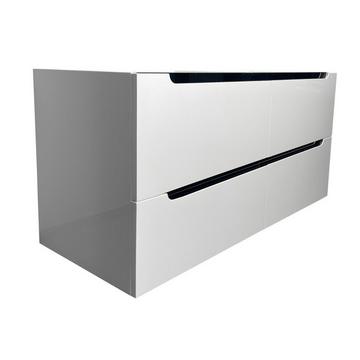 Mobile sotto lavabo sospeso L120 x H57 cm Bianco - SELITA