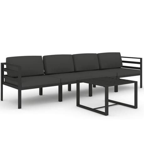 VidaXL Garten-lounge-set aluminium  