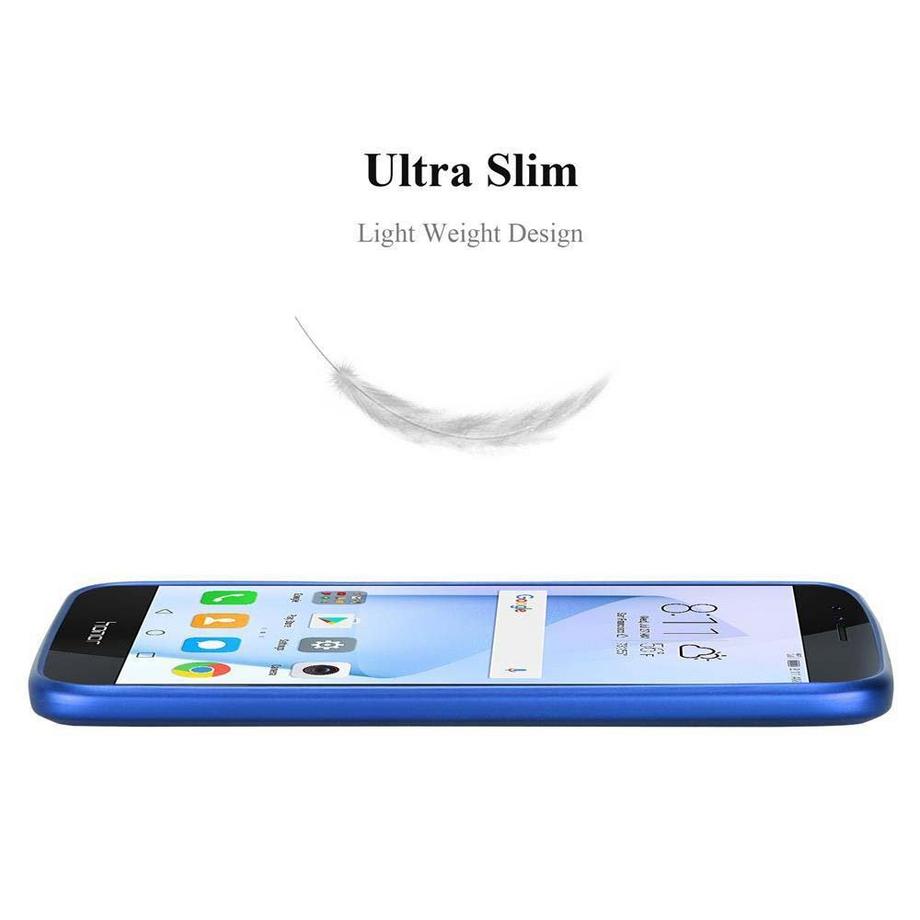 Cadorabo  Housse compatible avec Honor 8 / 8 PREMIUM - Hard Case Coque de protection d'aspect métallique contre les rayures et les chocs 