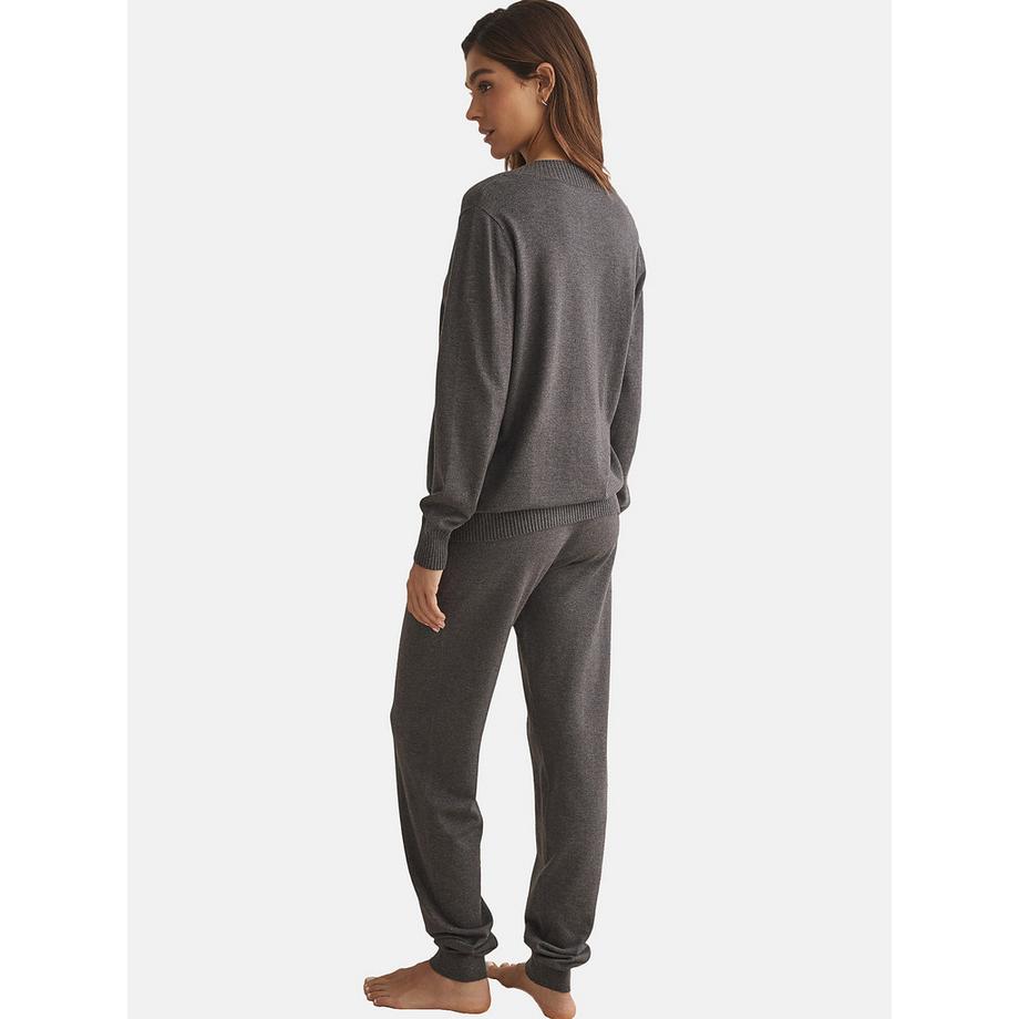 Selmark Pyjama Pantalon et Top Col V TRICOTP98  