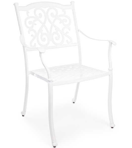 mutoni Chaise de jardin en aluminium avec accoudoirs Ivrea  