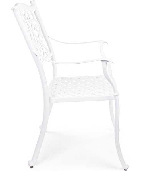 mutoni Chaise de jardin en aluminium avec accoudoirs Ivrea  