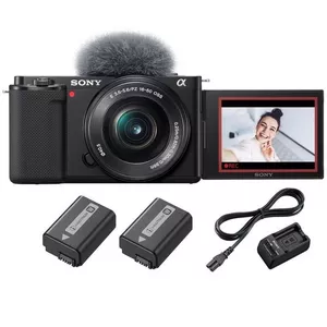 Pack Fnac Hybrid Vlogging  ZV-E10 + E PZ 16-50mm f/3.5-5.6 OSS + 2. Akku + Ladegerät