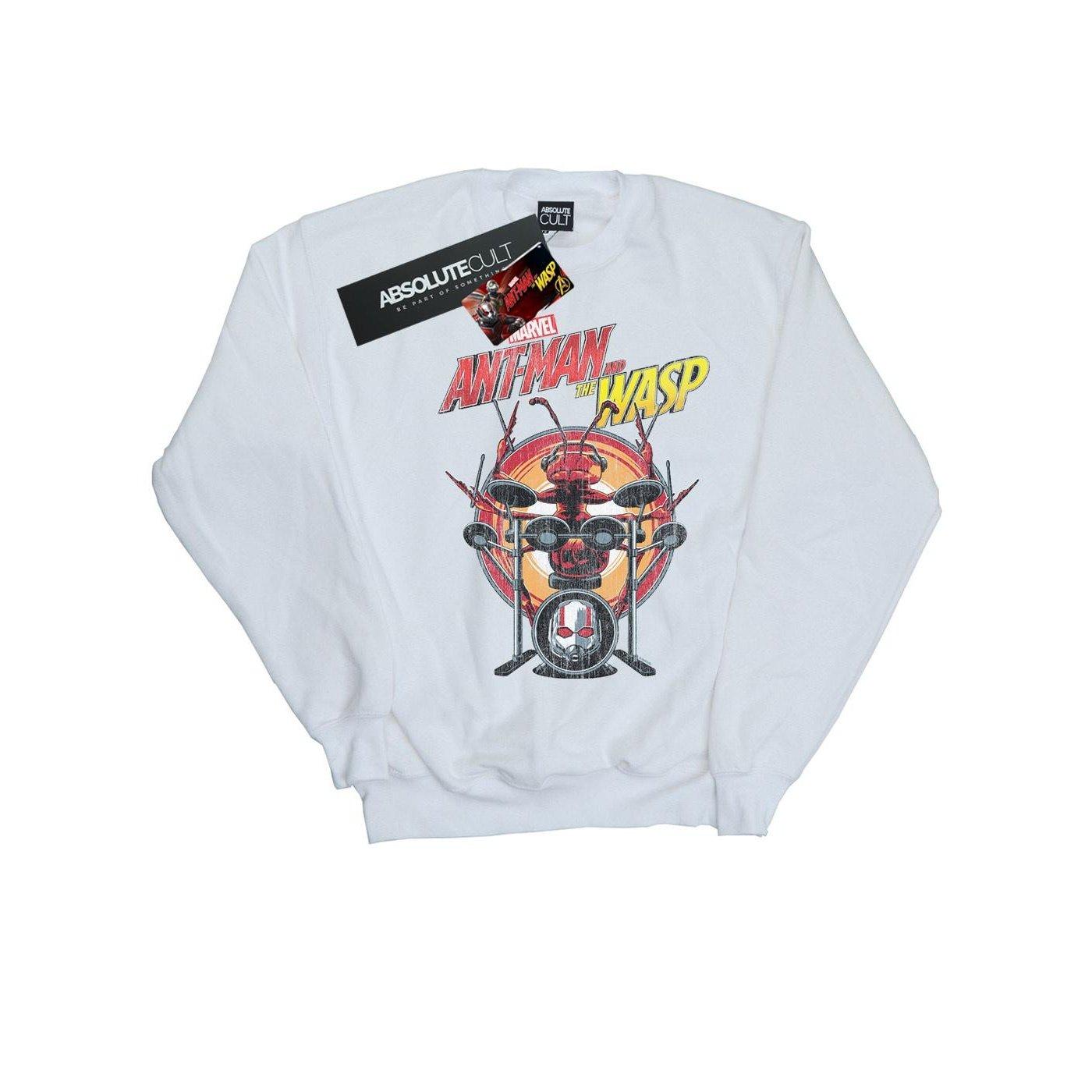 Image of Antman And The Wasp Drummer Ant Sweatshirt Damen Weiss L