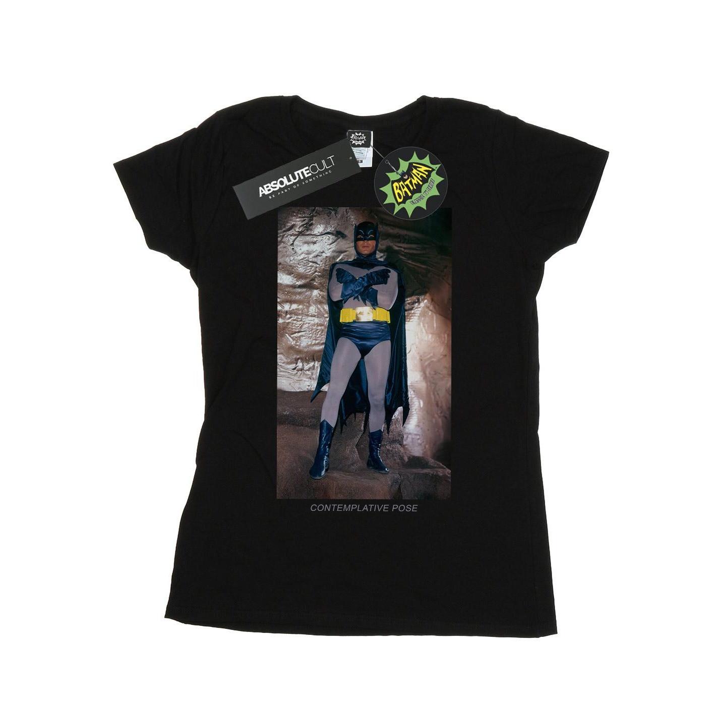 Image of Batman Tv Series Contemplative Pose Tshirt Damen Schwarz M