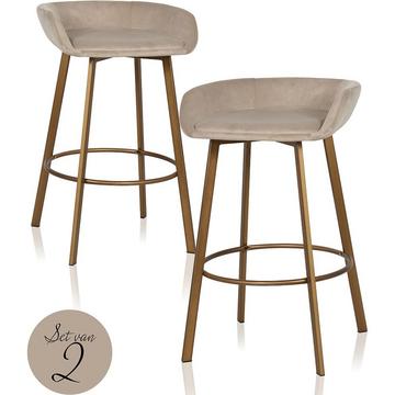 Sedia da bar Cressida Velvet 83 (set di 2)