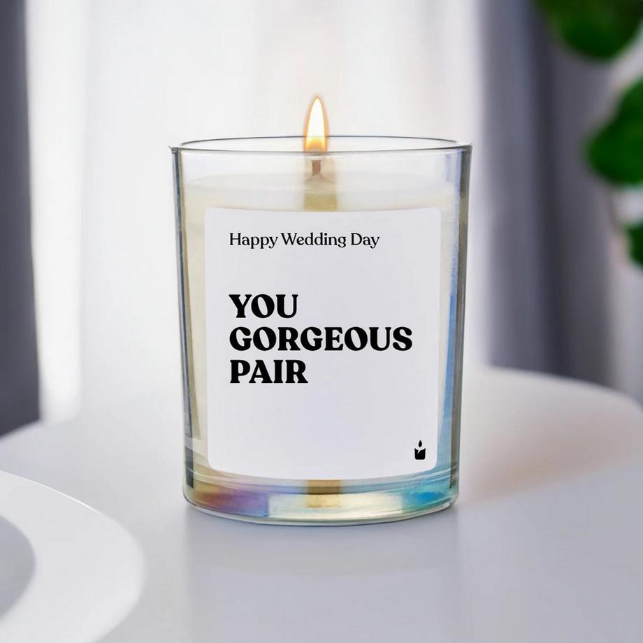 CandleHand Bougie Parfumée Woody Happy wedding day you gorgeous pair  