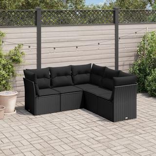 VidaXL set divano da giardino Polirattan  