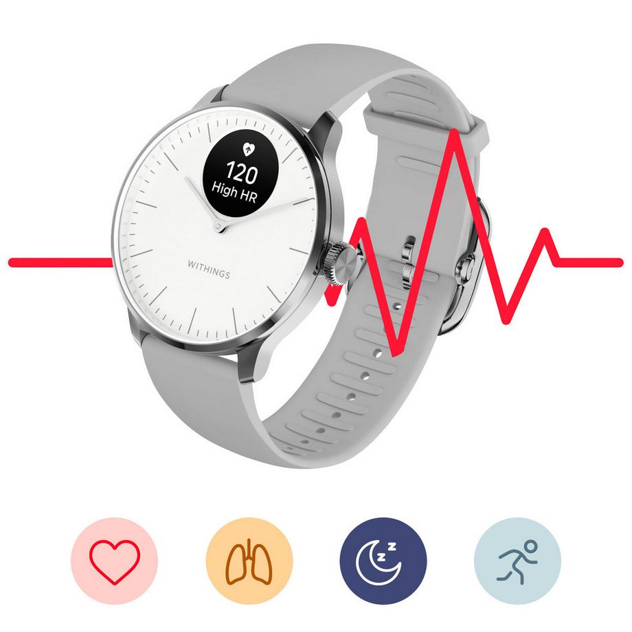 Withings  Orologio Withings ScanWatch Light bianco 