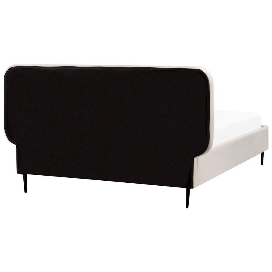 Beliani Lit avec sommier en Velours Minimaliste BRIN  