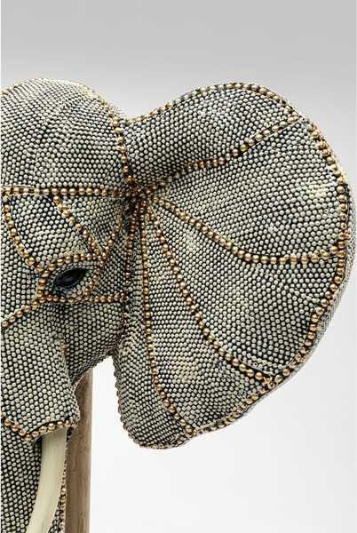 KARE Design Oggetto decorativo Testa di elefante Perle 49  