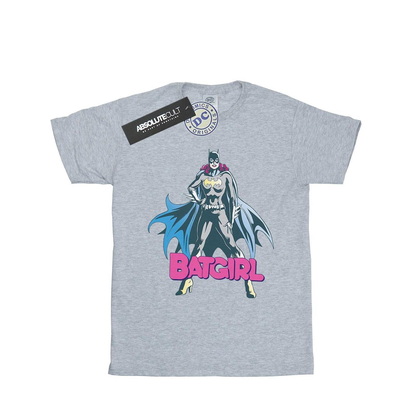 Image of Batgirl Pose Tshirt Mädchen Grau 140/146