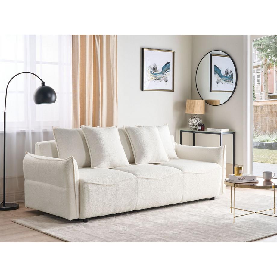 Beliani Schlafsofa aus Bouclé Minimalistisch KRAMA  