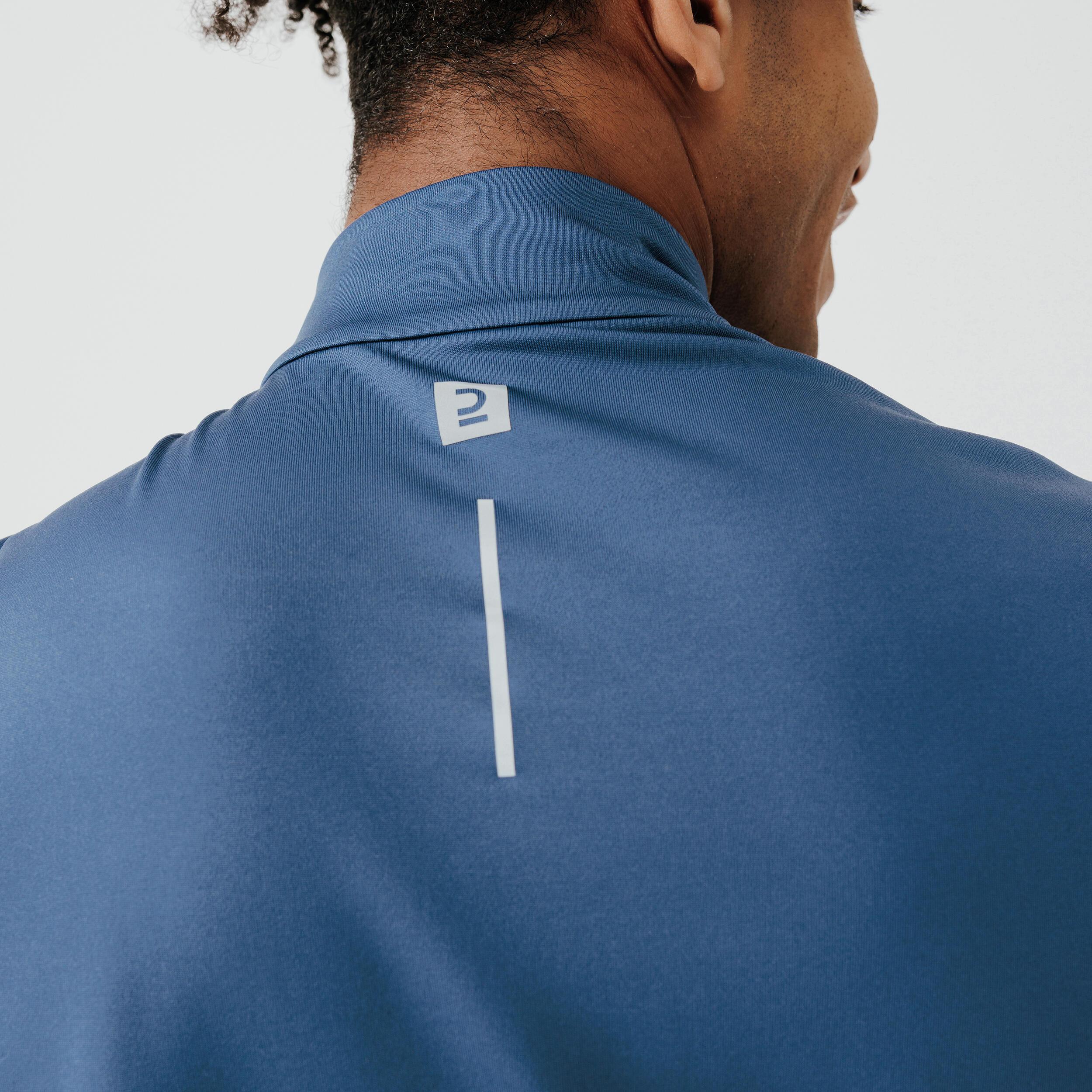 KALENJI  T-shirt maniche lunghe uomo caldo running zip sintetico 