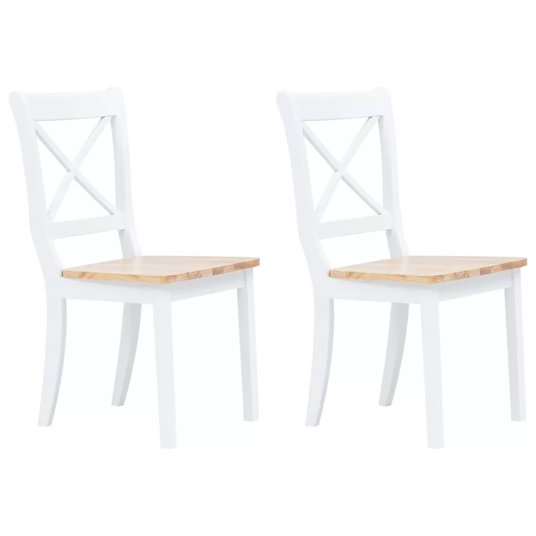 VidaXL - Chaise de salle à manger bois, One Size, Blanc