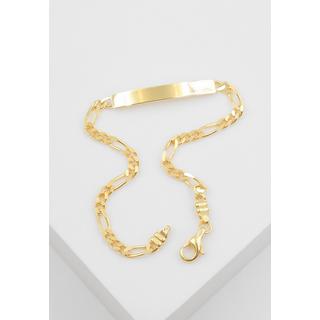 MUAU Schmuck  ID-Bracelet figaro or jaune 750, 3,4mm, 19cm 