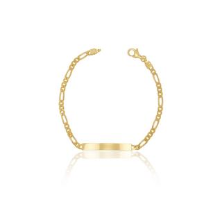 MUAU Schmuck  ID-Bracelet figaro or jaune 750, 3,4mm, 19cm 