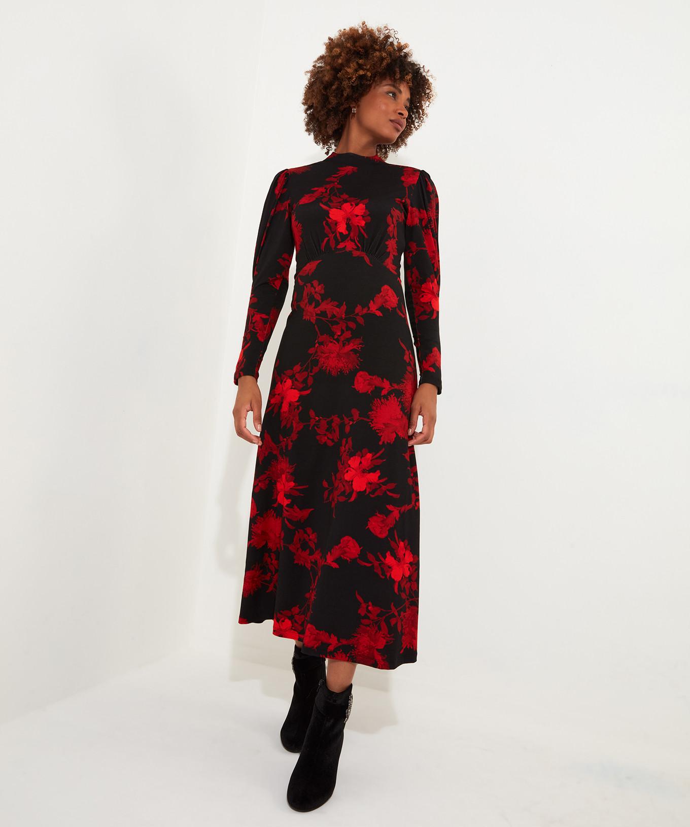 Joe Browns  Robe Jersey Florale Col Montant 