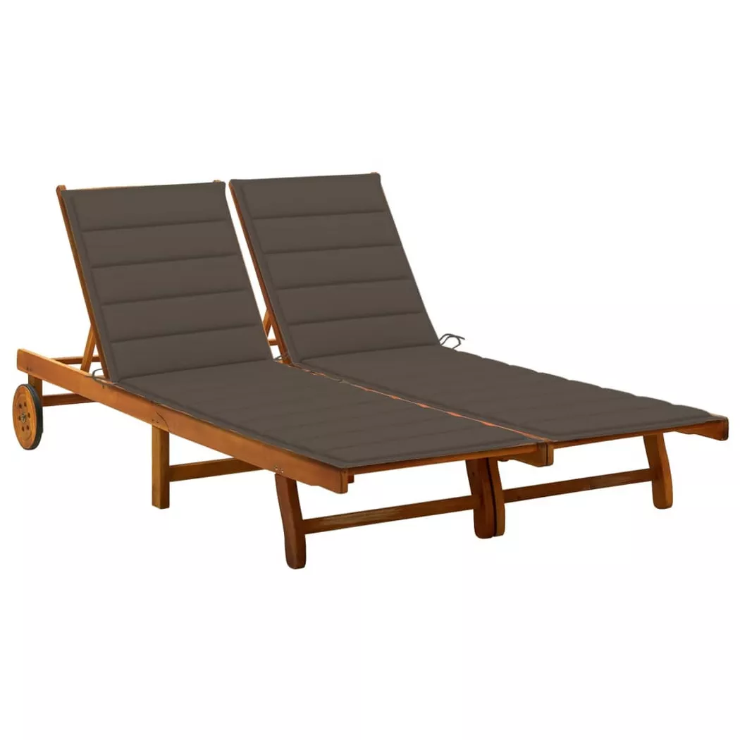 VidaXL - Sonnenliege akazienholz, One Size, Braun