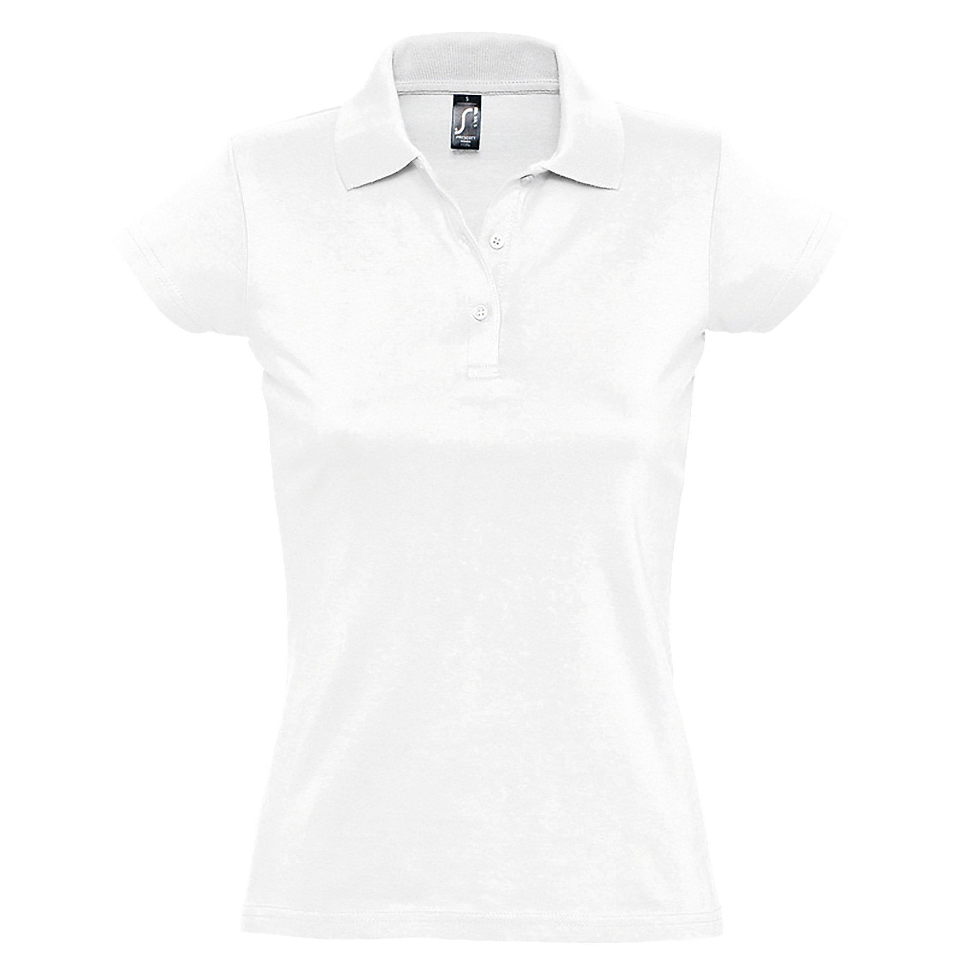 Image of Prescott Jersey Poloshirt, Kurzarm Damen Weiss M