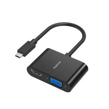 2in1-USB-C-Adapter auf VGA & HDMI