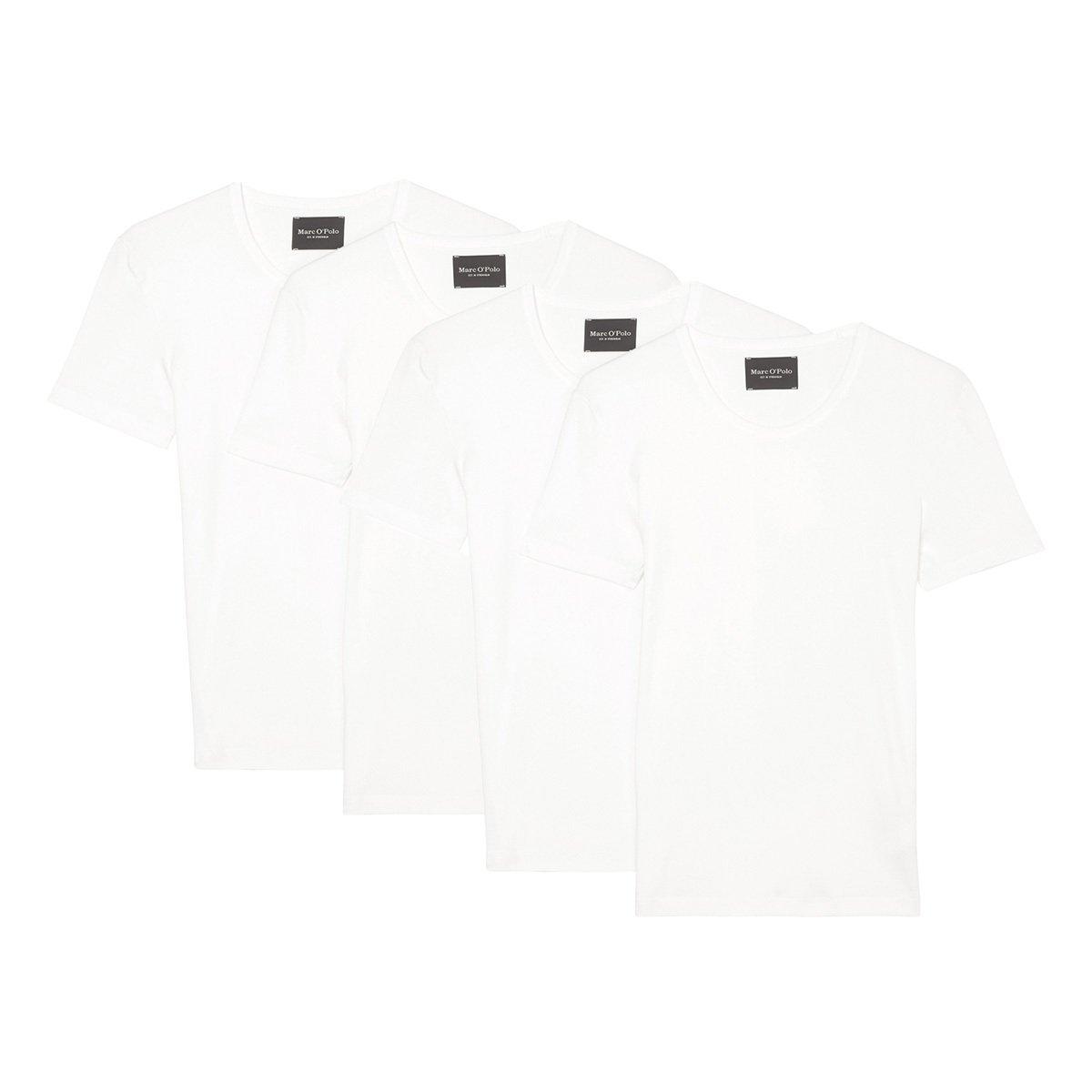 Image of 4er Pack Iconic Rib Organic Cotton - Unterhemd Shirt Langarm Herren Weiss XXL