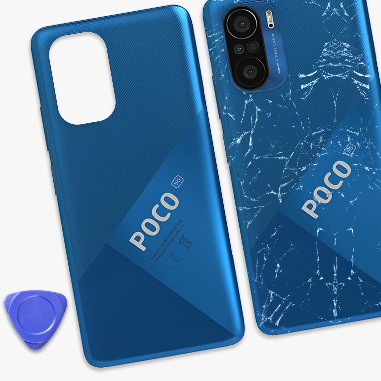 XIAOMI  Vitre arrière Xiaomi Poco F3 Bleu Océan 