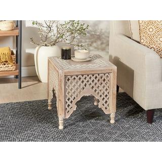 Beliani Table d'appoint en Manguier Boho KADMA  