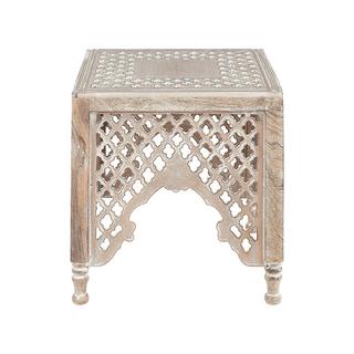 Beliani Table d'appoint en Manguier Boho KADMA  