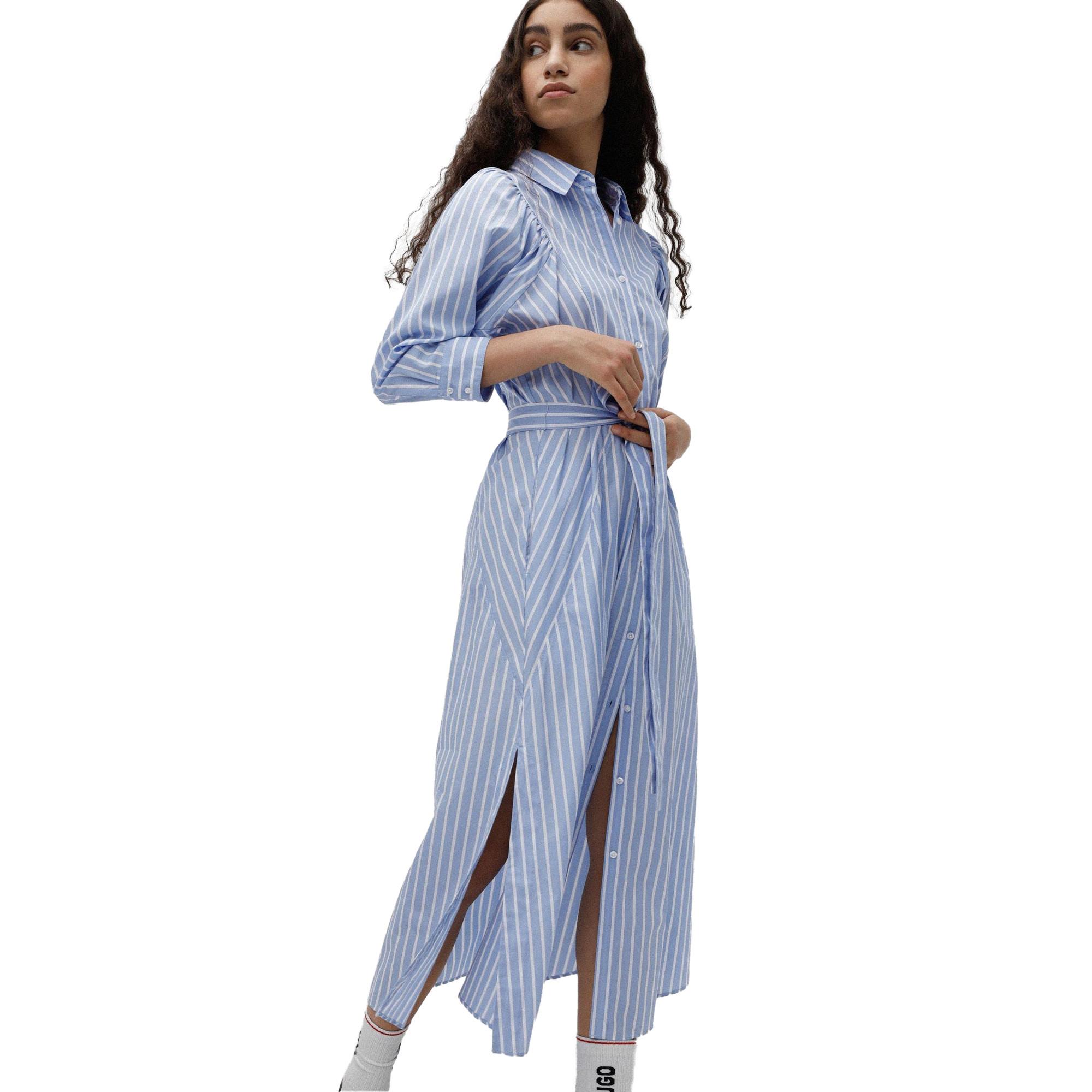 HUGO Kyrilla Gestreiftes Maxi Kleid  