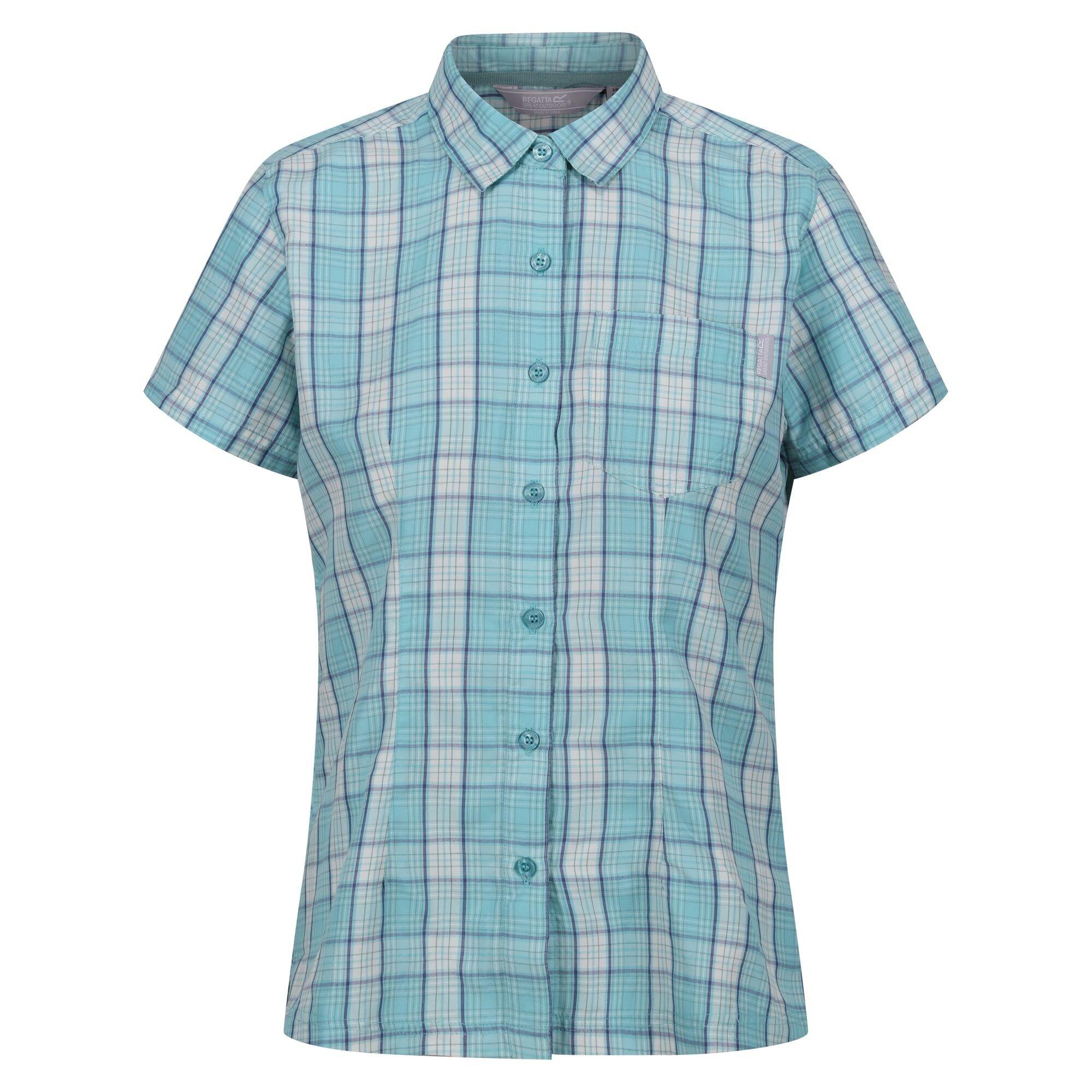 Image of Mindano Vii Bluse Kurzärmlig Damen Mittelblau 36