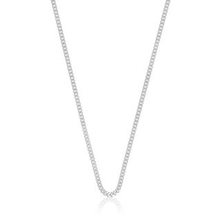 MUAU Schmuck  Collier gourmette or blanc 750, 1.8mm, 38cm 