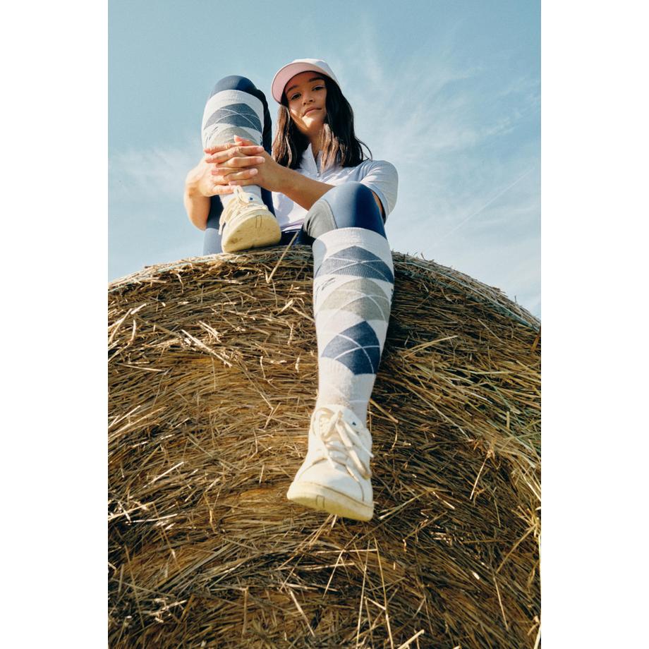 FOUGANZA Karierte Baumwollsocken 2er-Pack  