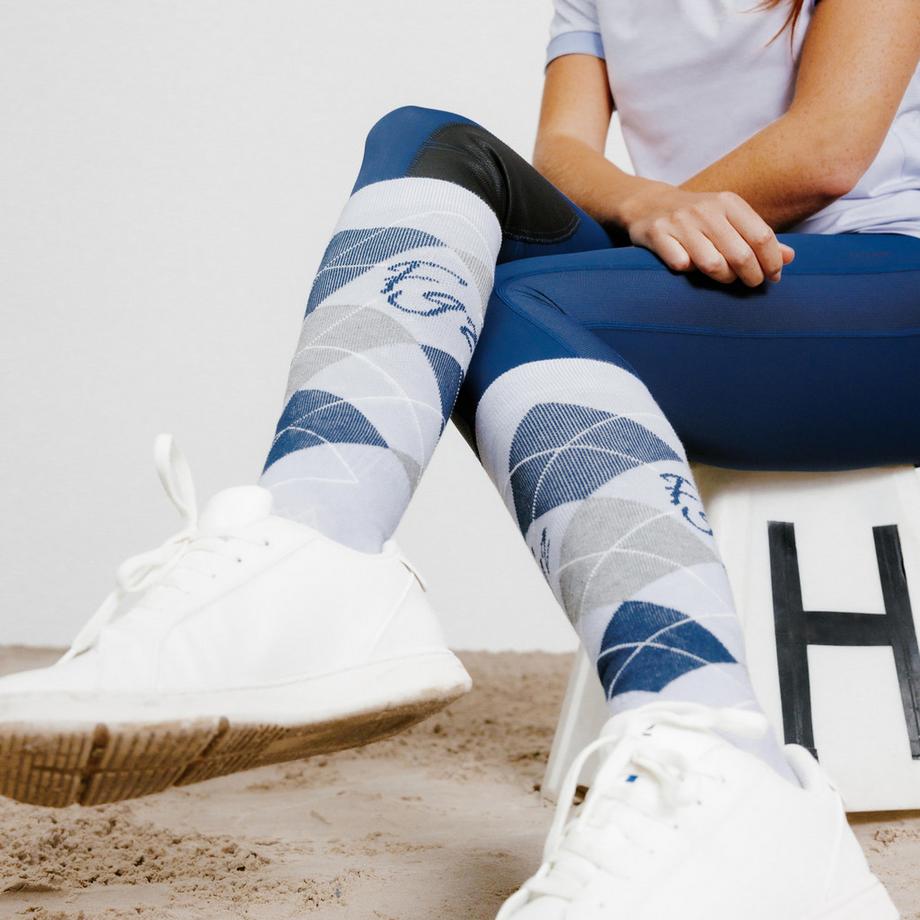 FOUGANZA Karierte Baumwollsocken 2er-Pack  