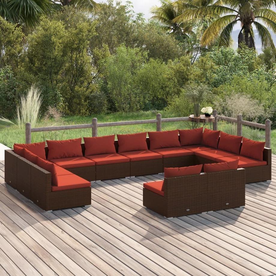 VidaXL Garten-lounge-set poly-rattan  