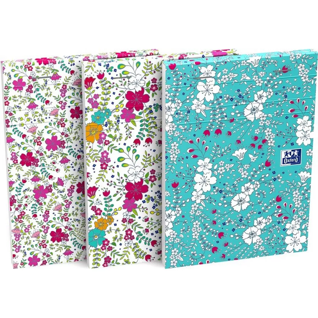 OXFORD Notizblock GO Floral DIN A6 liniert