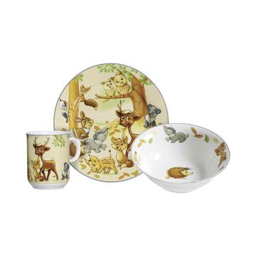 Set pour enfants animaux de la forêt 3 pièces